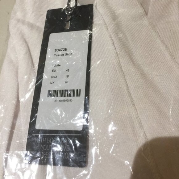 Yest Yessica Woman's Short Cardigan Sweater White 80472B Size 16 - Picture 5 of 5